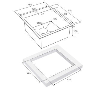 Мойка кухонная Paulmark Kroner PM214551-BG брашированное золото